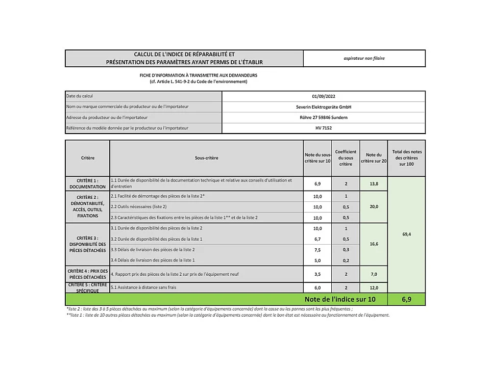 Severin Aspirateur balai 2en1 rechargeable 22.2v blanc rouge - HV7152