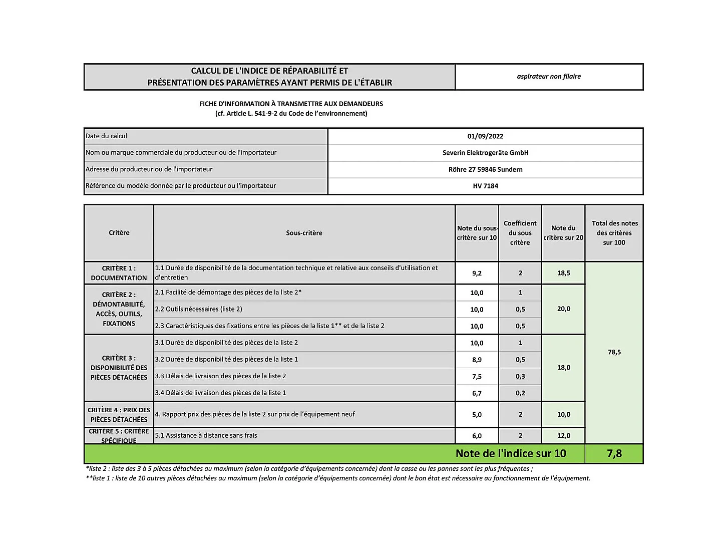 Severin Aspirateur balai 2en1 rechargeable 18v gris - hv7184
