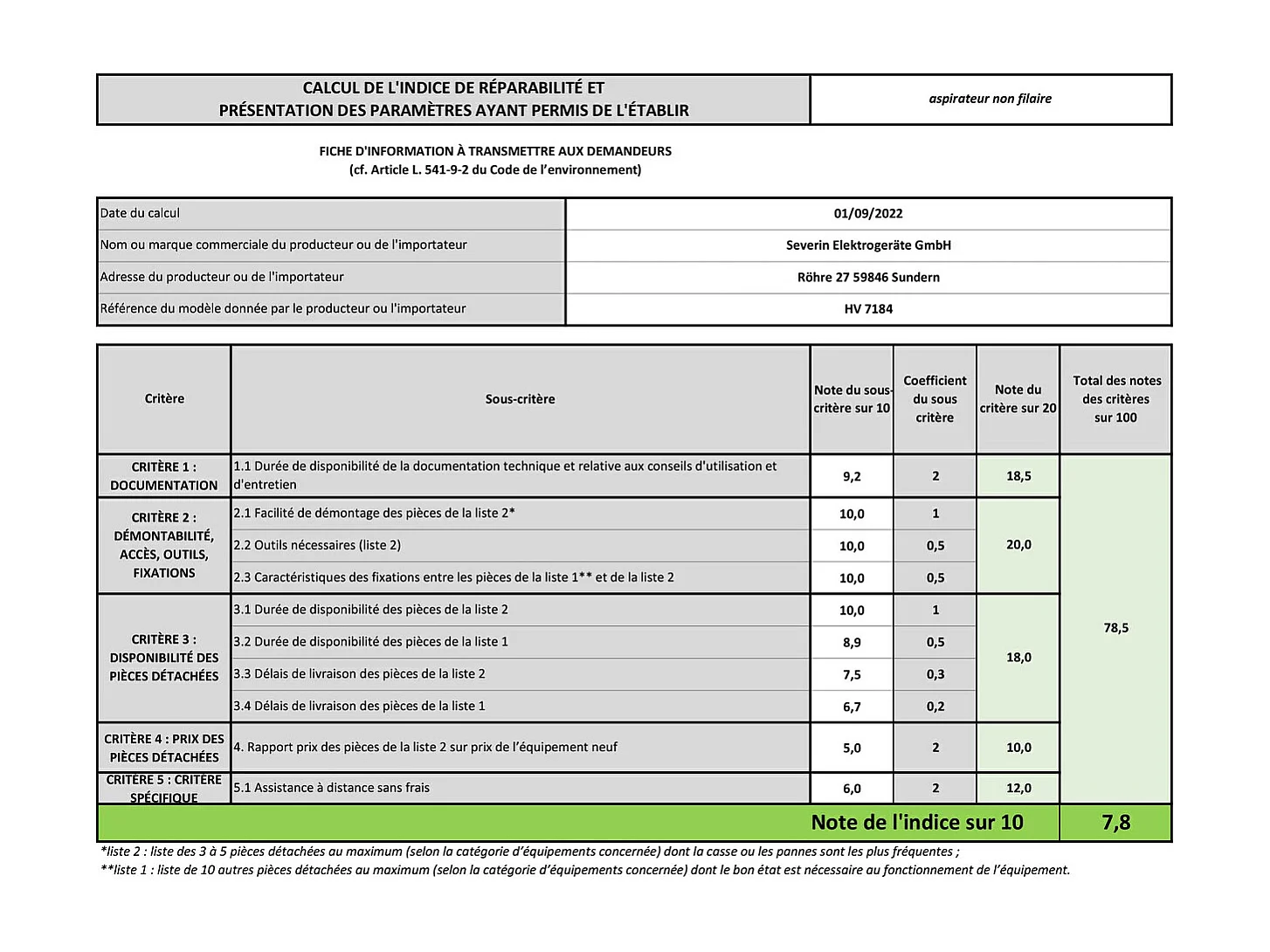 Severin Aspirateur balai 2en1 rechargeable 18v gris - hv7184