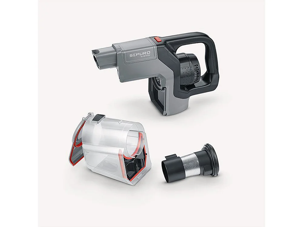 Severin Aspirateur balai 2en1 rechargeable 18v gris - hv7184