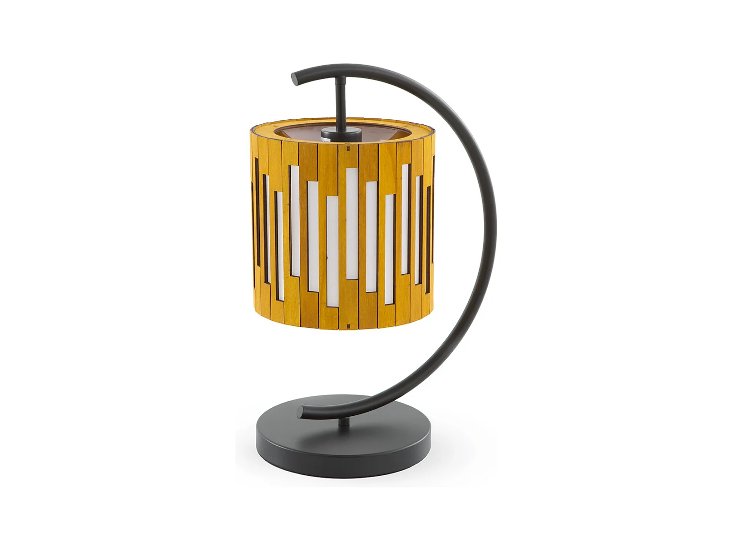 Lampe de table en contreplaqué couleur miel