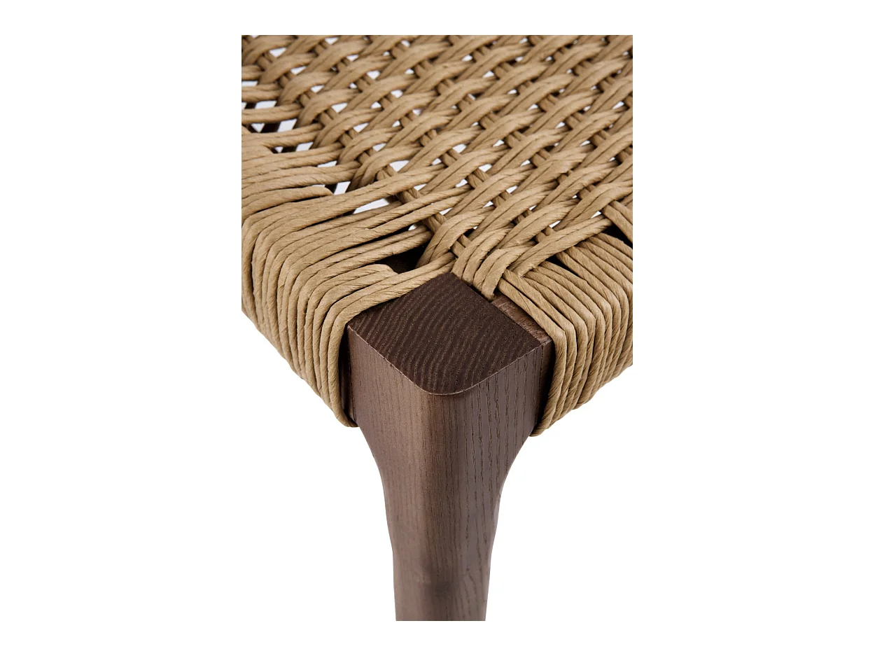 Pack de 4 sillas de madera de fresno color nogal