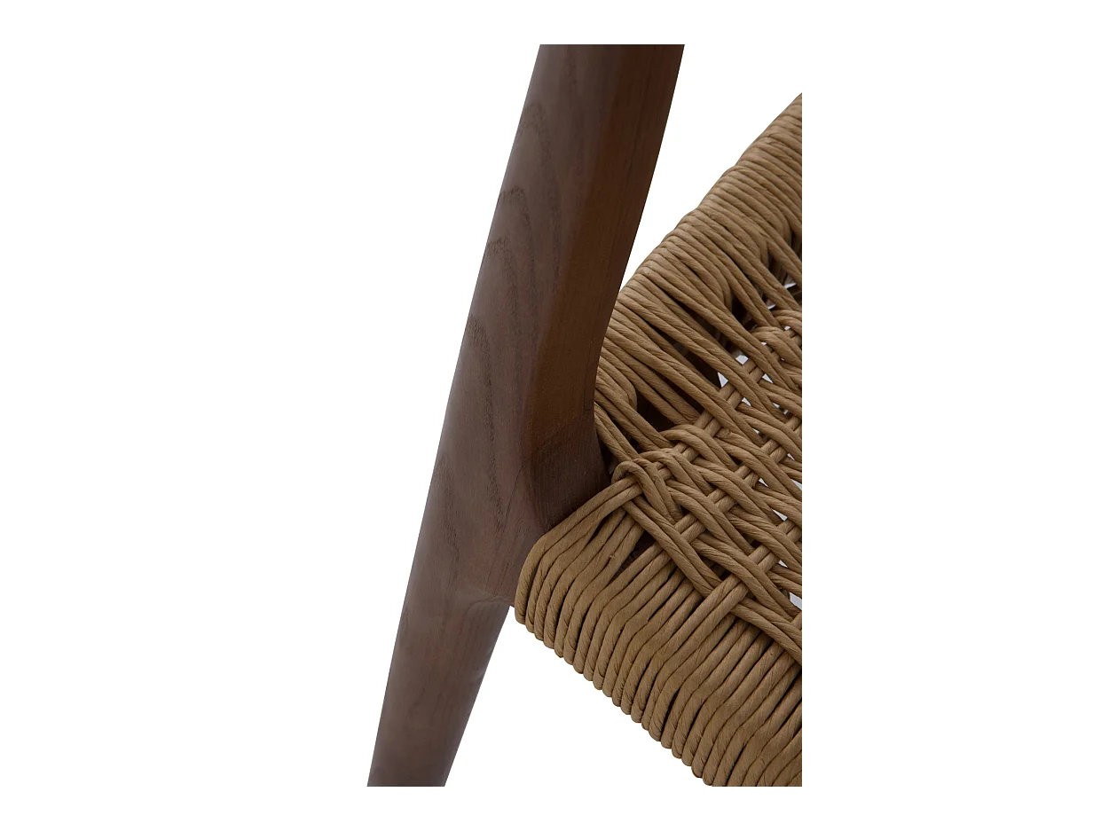 Pack de 4 sillas de madera de fresno color nogal