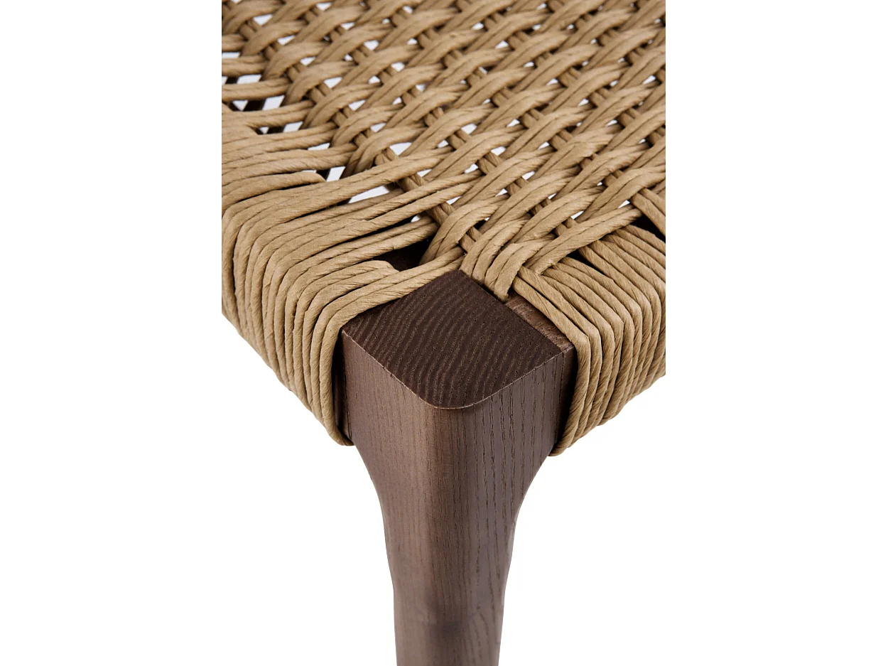 Pack de 4 sillas de madera de fresno color nogal