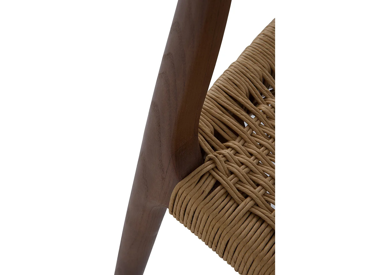 Pack de 4 sillas de madera de fresno color nogal