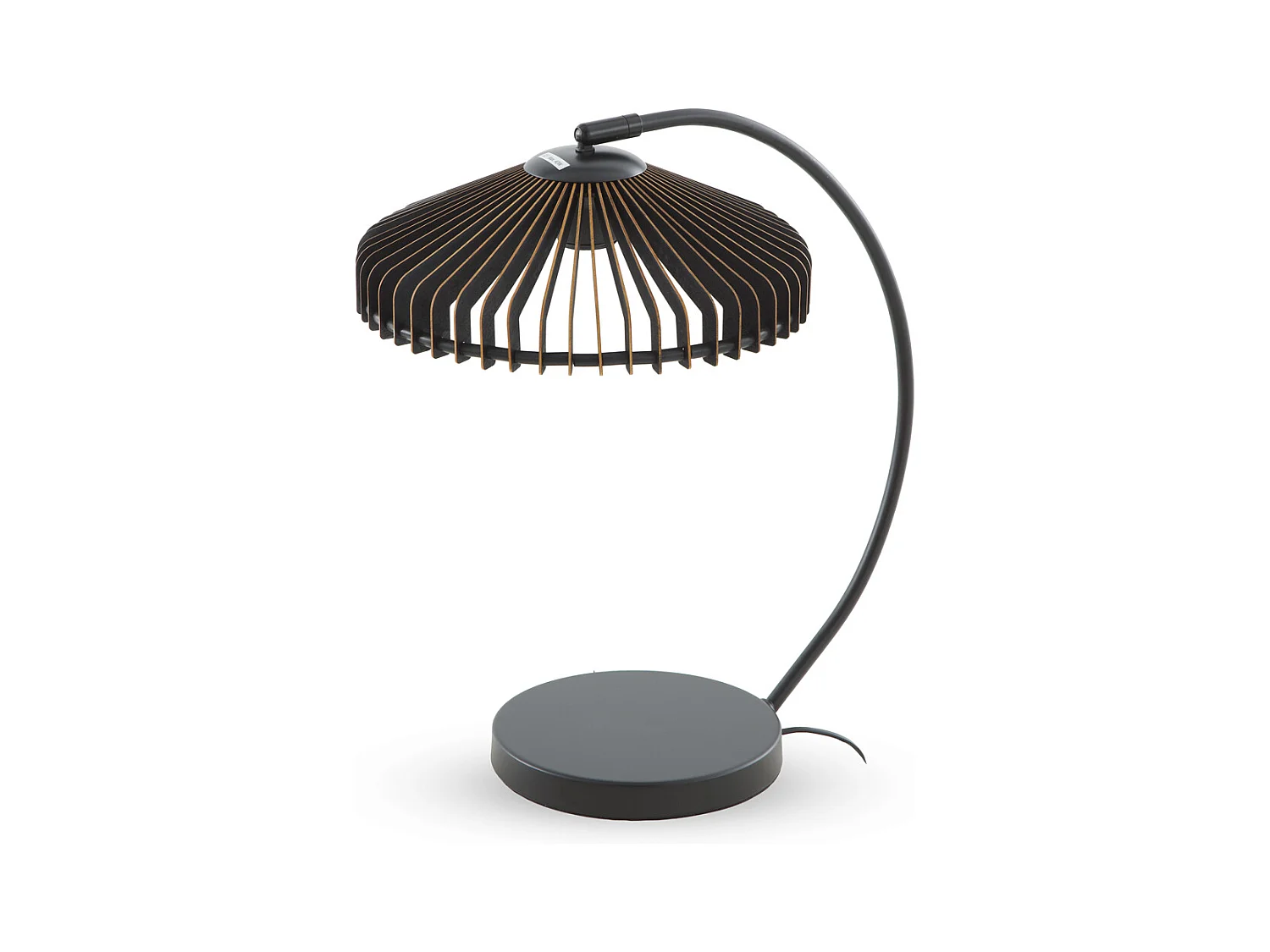 Lampe de table en contreplaqué noir