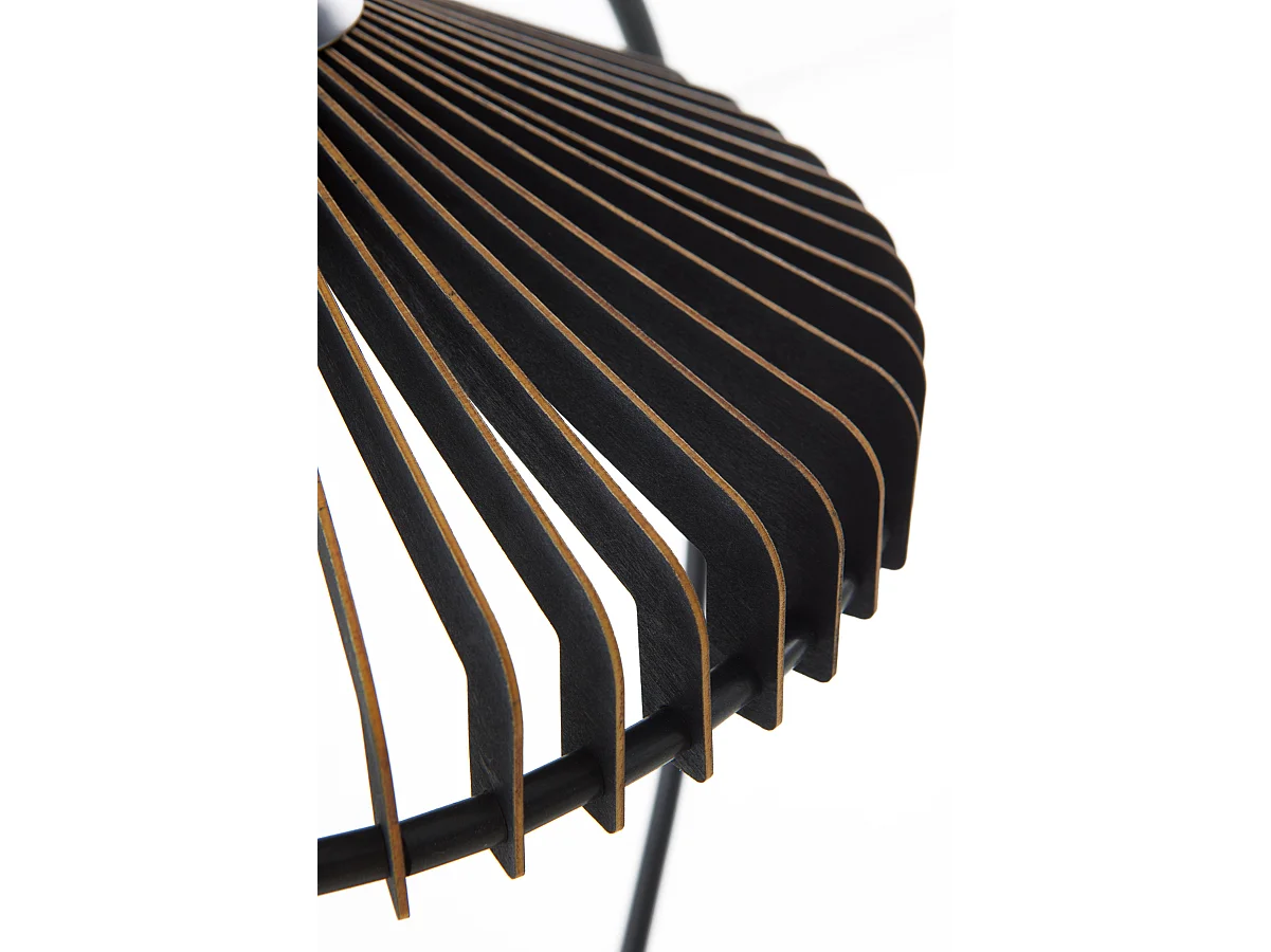 Lampe de table en contreplaqué noir