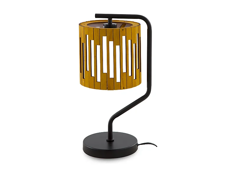 Lámpara de sobremesa de contrachapado color miel