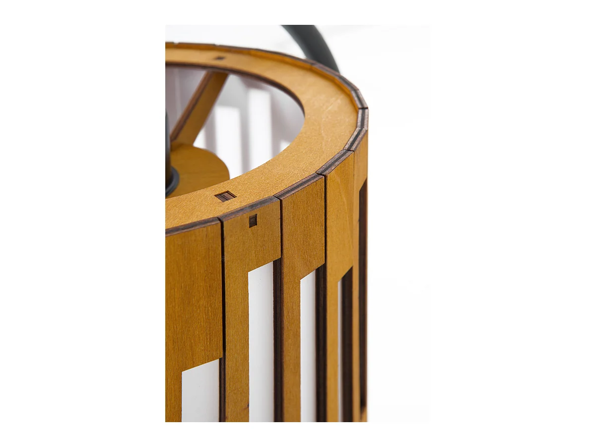 Lampe de table en contreplaqué couleur miel