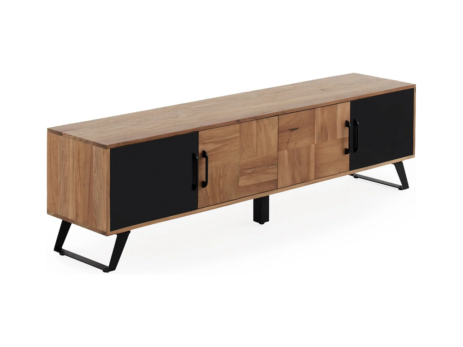 Meuble TV en bois massif d'acacia recyclé