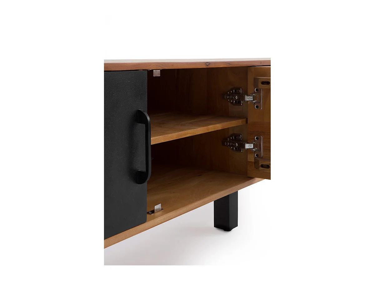 Meuble TV en bois massif d'acacia recyclé