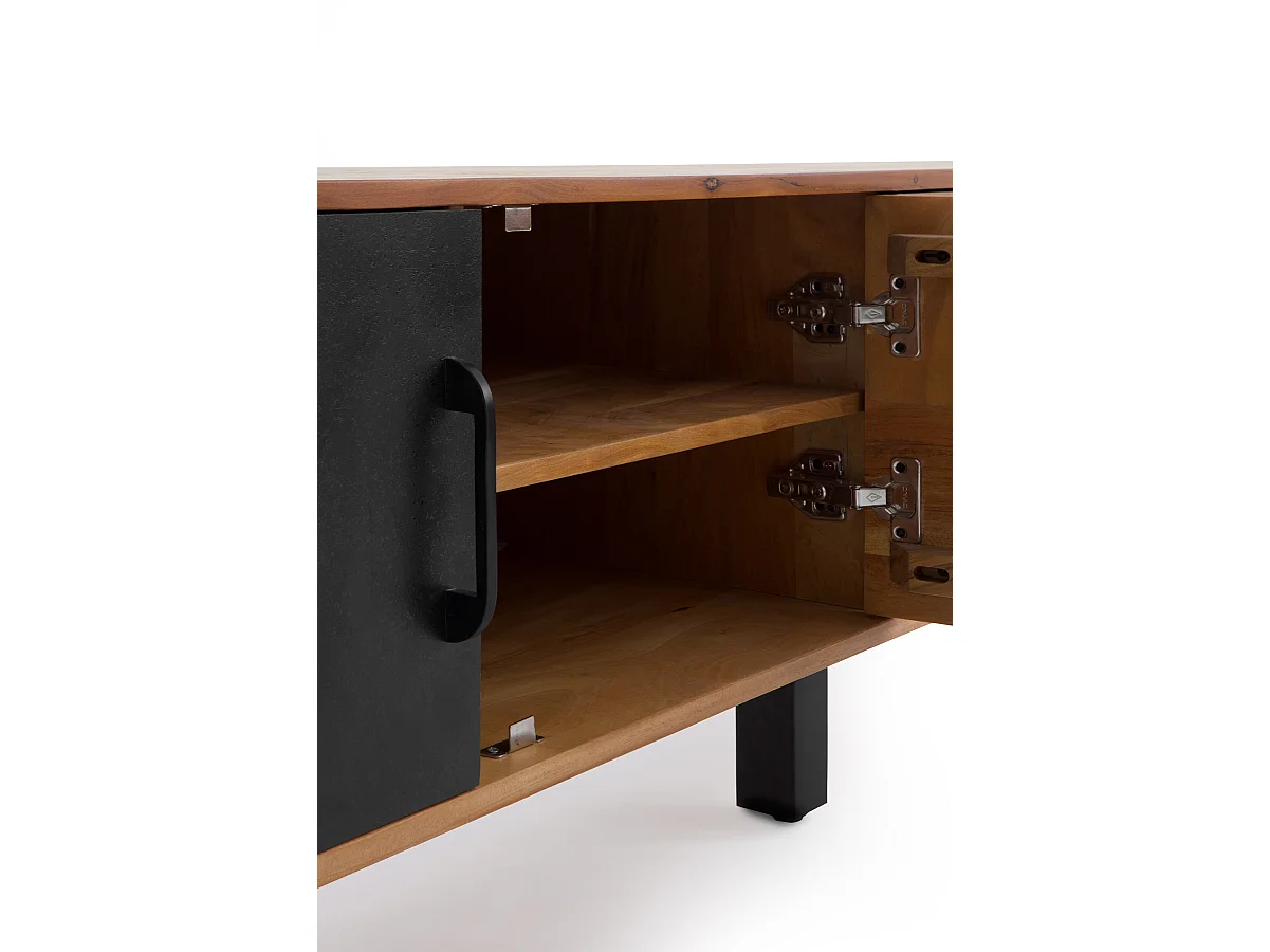 TV-Möbel aus massivem recyceltem Akazienholz