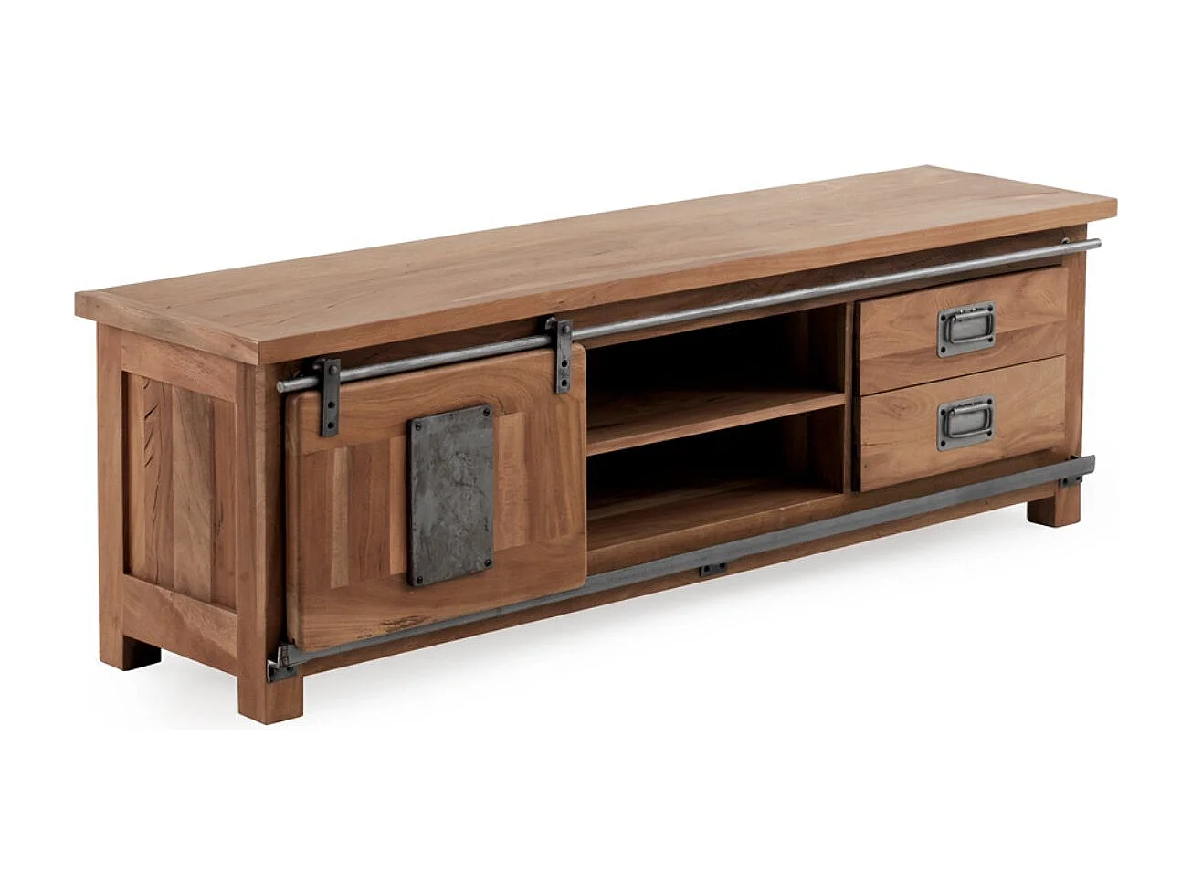 TV-Möbel aus recyceltem massivem Akazienholz