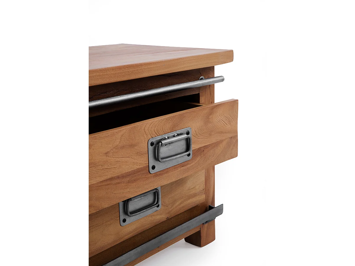 TV-Möbel aus recyceltem massivem Akazienholz