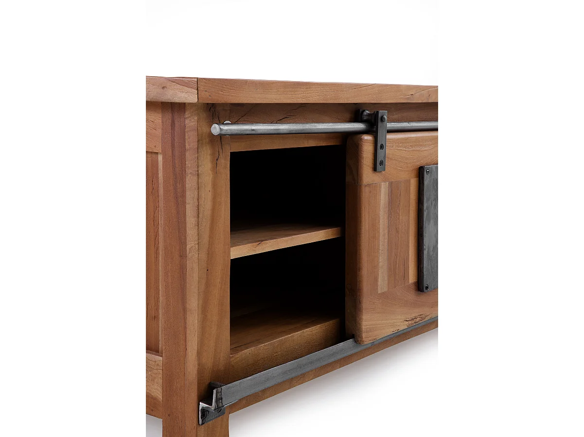 TV-Möbel aus recyceltem massivem Akazienholz