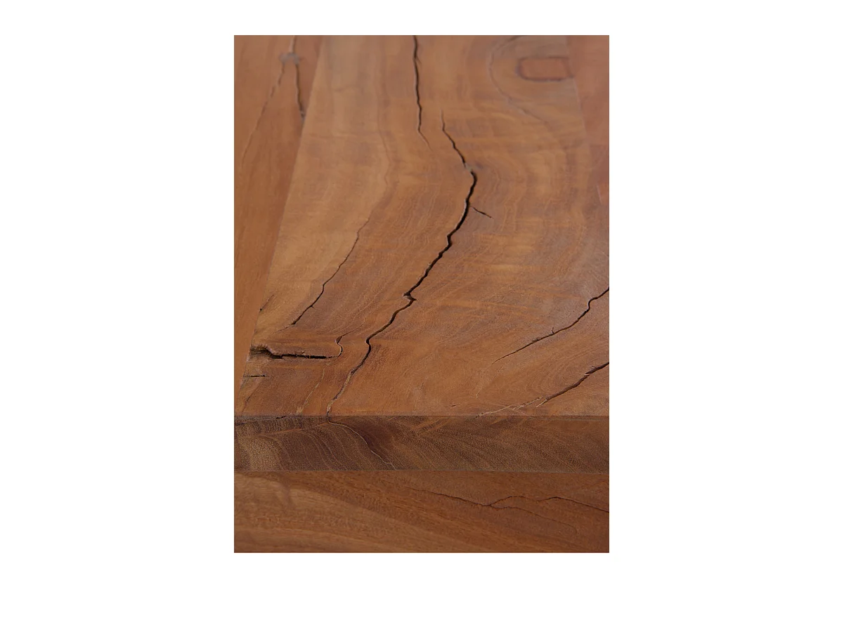 Mesa em madeira maciça de acácia reciclada 180x90 cm