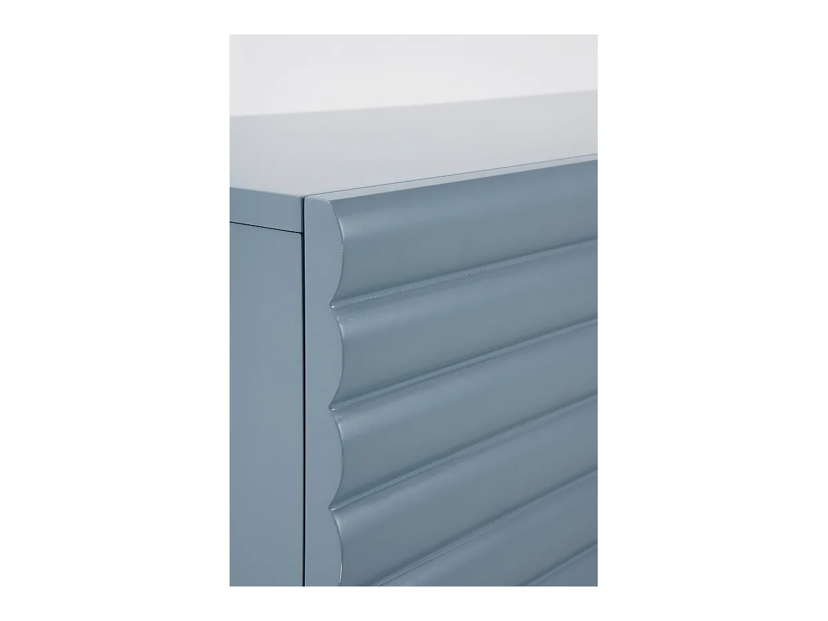 Mobile tv beige con rilievo ondulato sulle ante