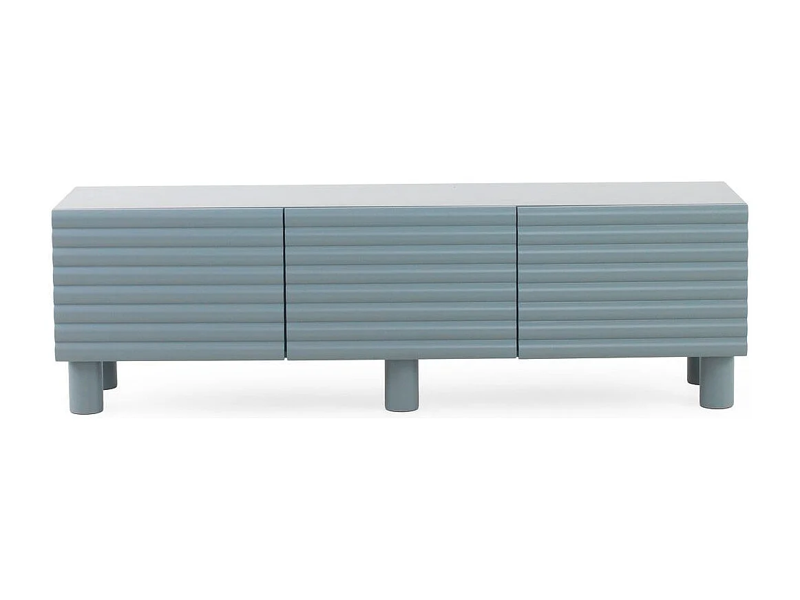 Mobile tv beige con rilievo ondulato sulle ante