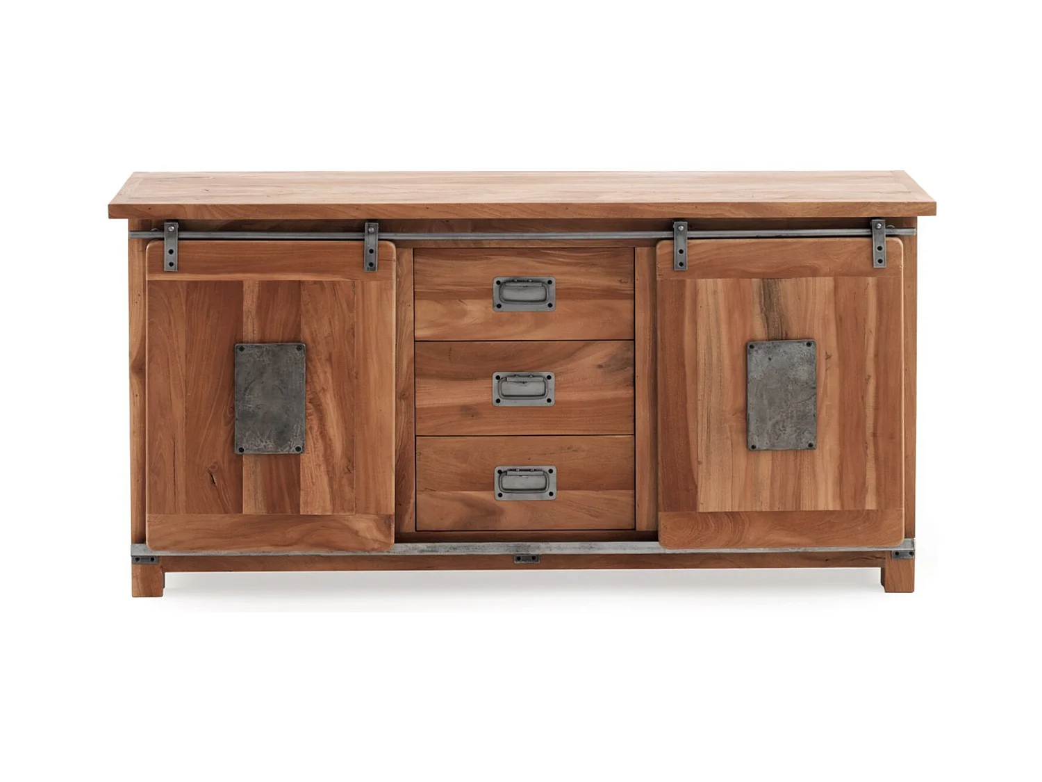 Aparador em madeira maciça de acácia reciclada