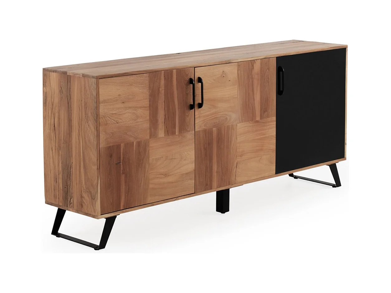 Aparador em madeira maciça de acácia reciclada