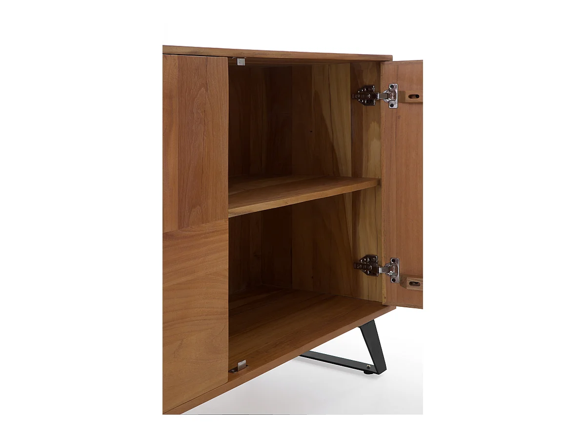 Aparador em madeira maciça de acácia reciclada