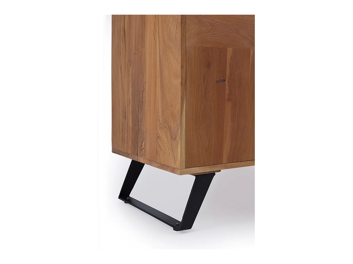 Aparador em madeira maciça de acácia reciclada