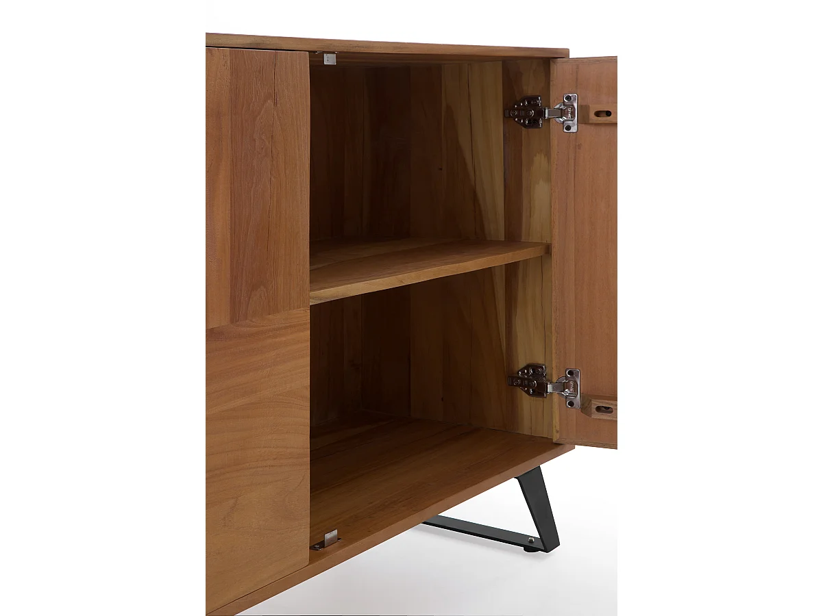 Buffet en bois massif d'acacia recyclé