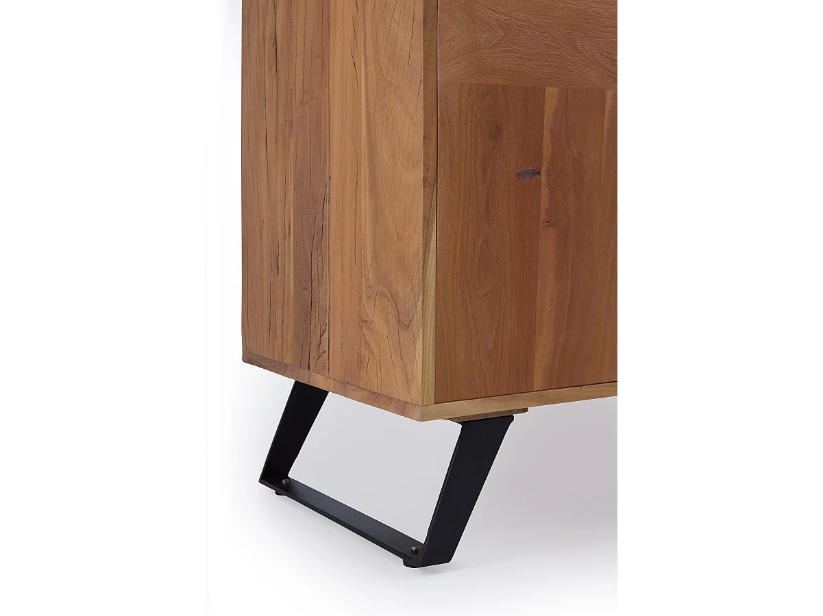 Buffet en bois massif d'acacia recyclé