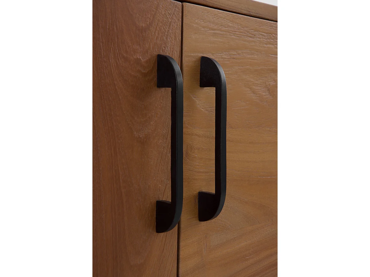 Aparador em madeira maciça de acácia reciclada