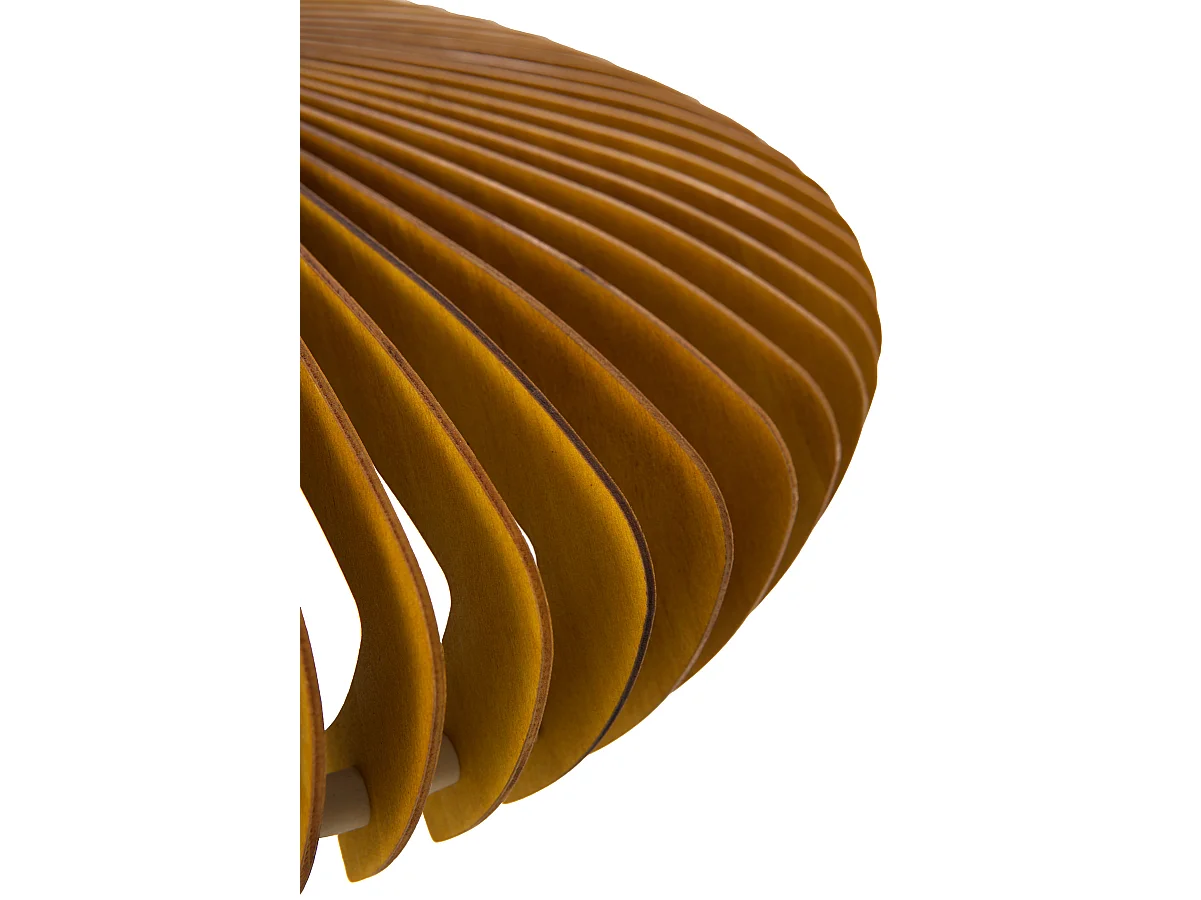 Lámpara de pie tulipa de contrachapado color miel