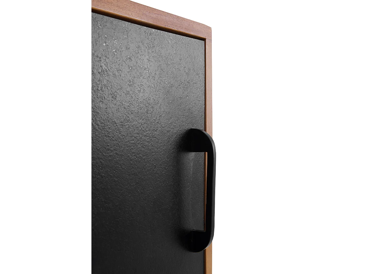 Estante com 2 portas em madeira maciça de acácia reciclada