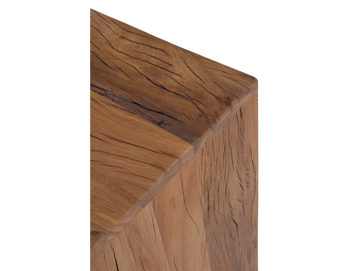 Vetrina in legno massello di acacia riciclata