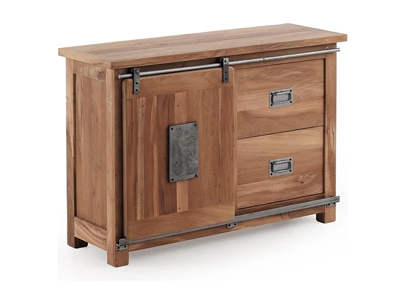 Comoda de madera maciza de acacia reciclada