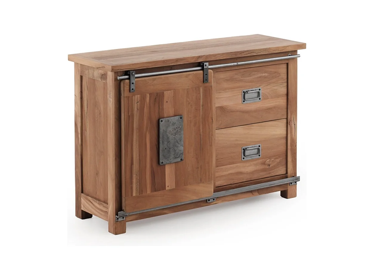 Cómoda em madeira maciça de acácia reciclada