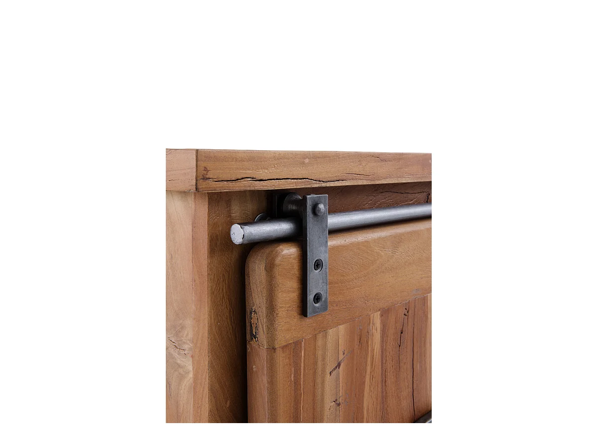 Cómoda em madeira maciça de acácia reciclada