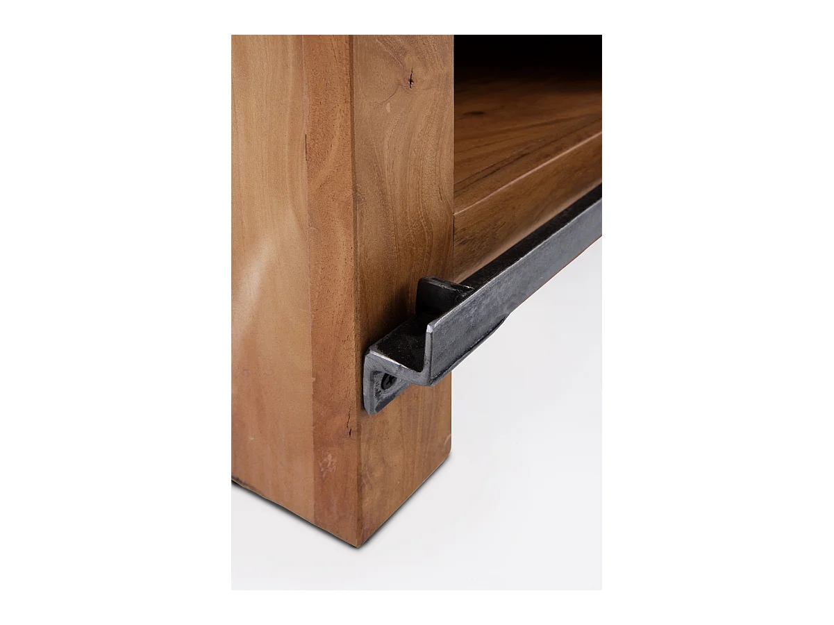 Cómoda em madeira maciça de acácia reciclada