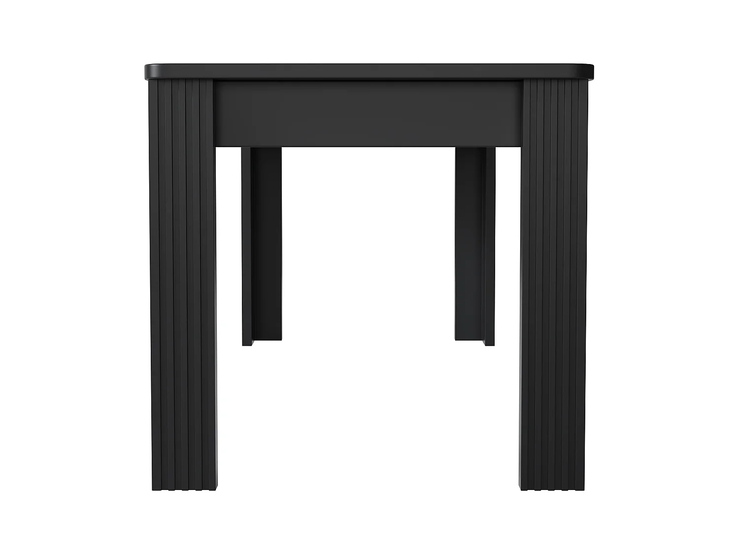 Table à manger moderne - 116 x 65 x 75 cm - table à 4 pieds - simple et moderne - aggloméré - noir