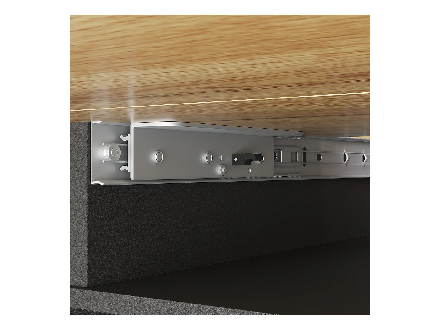 Stół jadalny składany 4-6 miejsc - 110-140 x 80 x 75 cm - rozkładany - z 2 drzwiami rattanowymi - MDF - czarny