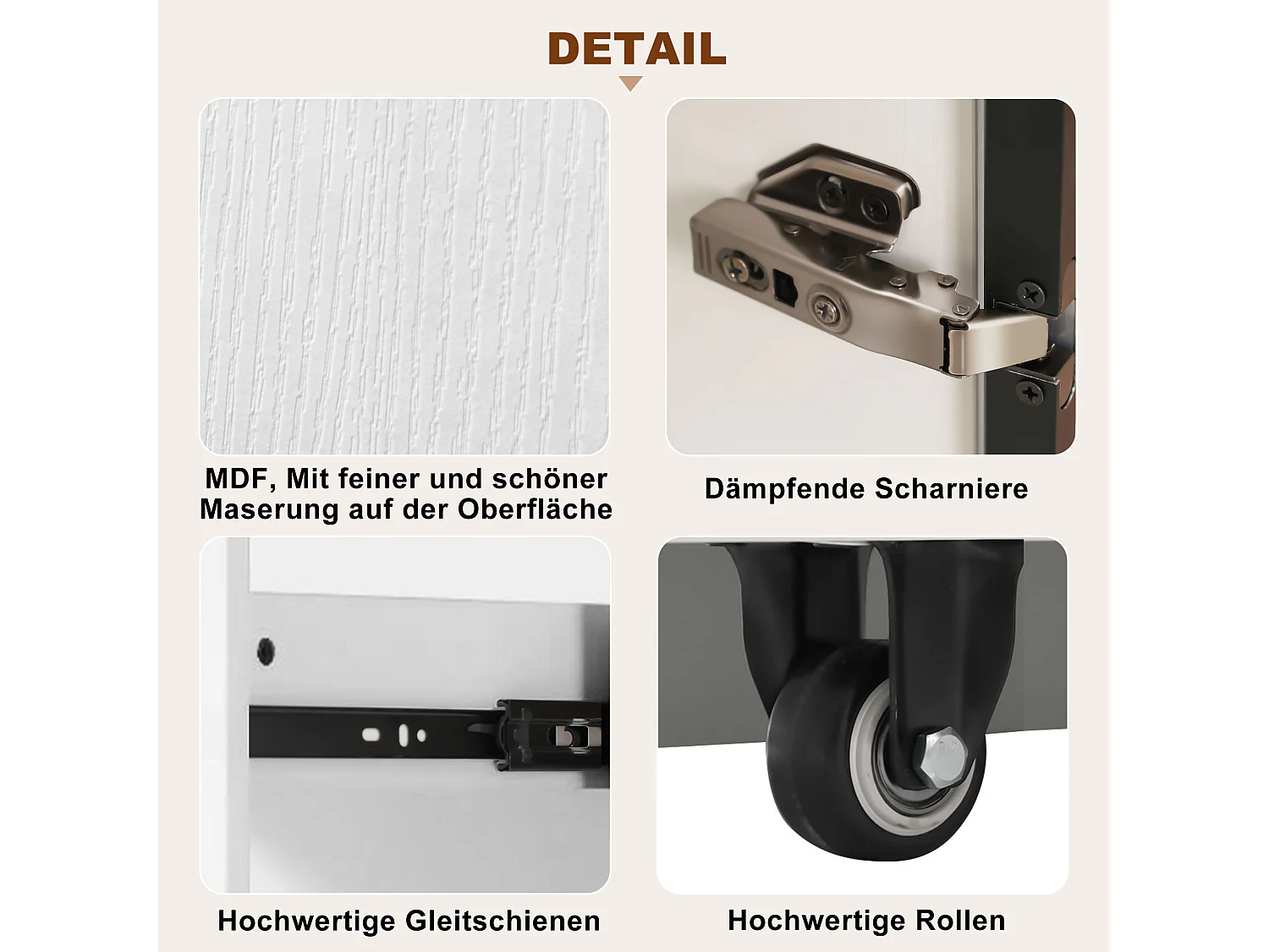 Vitrine mit Glastür – 70 x 40 x 160 cm – mit LEDs + seitliche Schublade – MDF – weiß