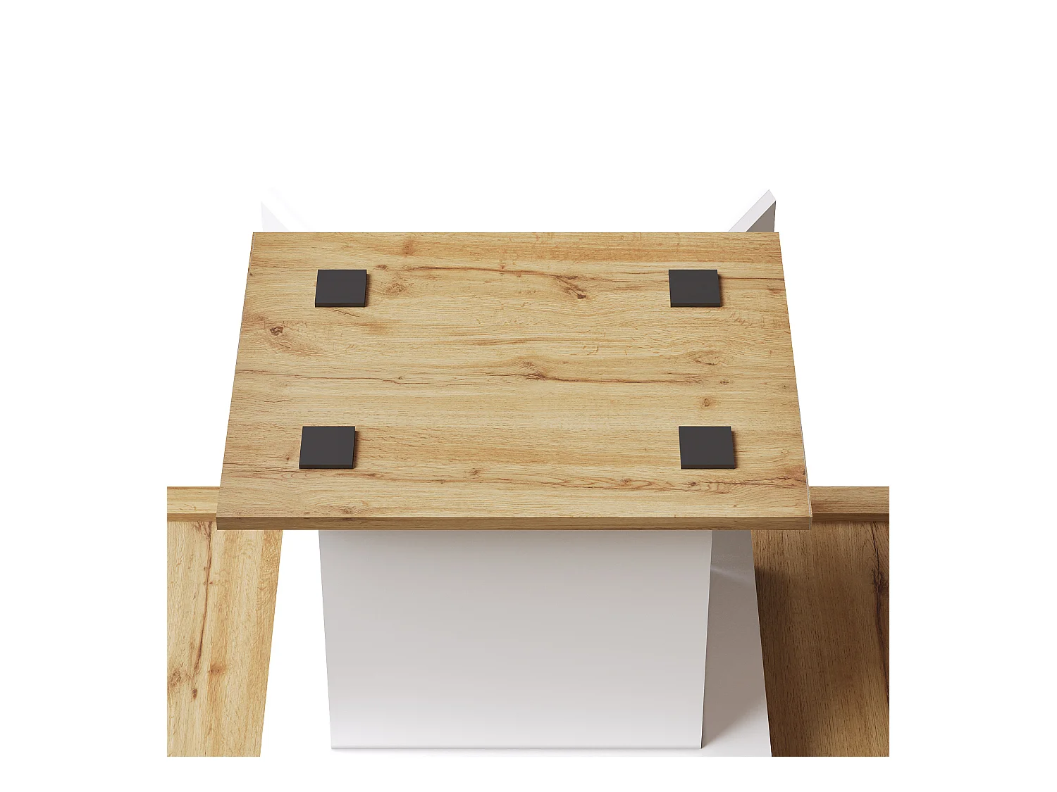 Table à manger pliable 4 - 6 places - 110-140 x 80 x 75 cm - extensible - avec 1 porte + 2 tiroirs - MDF - noir