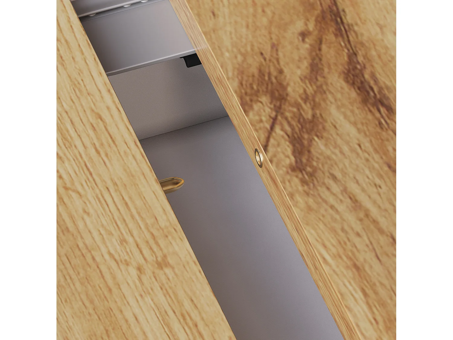 Klappbarer Esstisch 4 – 6 Plätze – 110-140 x 80 x 75 cm – ausziehbar – mit 1 Tür + 2 Schubladen – MDF – schwarz