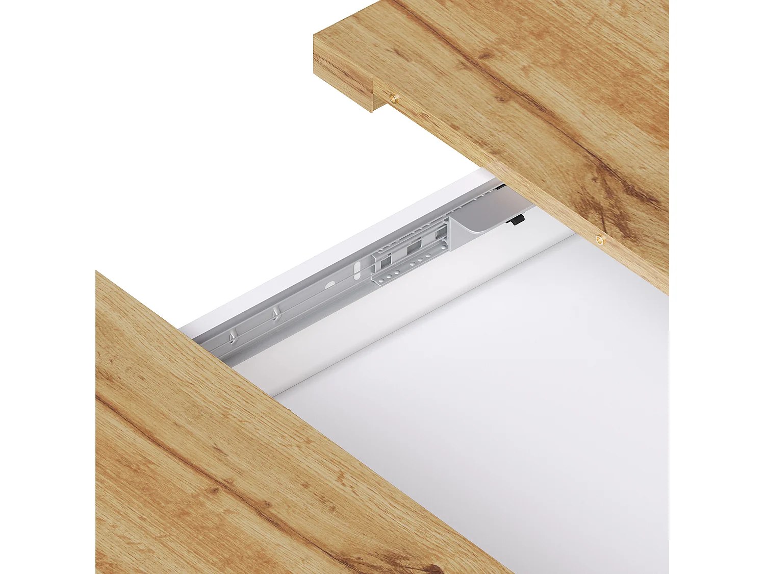 Klappbarer Esstisch 4 – 6 Plätze – 110-140 x 80 x 75 cm – ausziehbar – mit 1 Tür + 2 Schubladen – MDF – schwarz