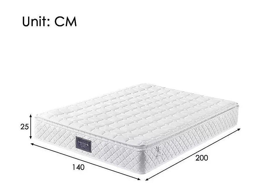 Lit coffre en lin gris 140x200 cm avec ports USB et Type-C, éclairage LED et matelas