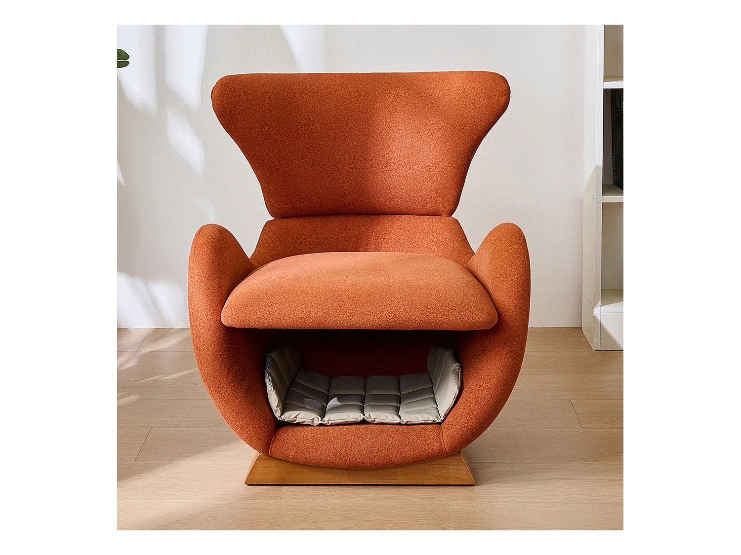 Canapé simple – 66 x 55 x 76 cm - fauteuil lounge adapté aux animaux de compagnie - bois - rouge