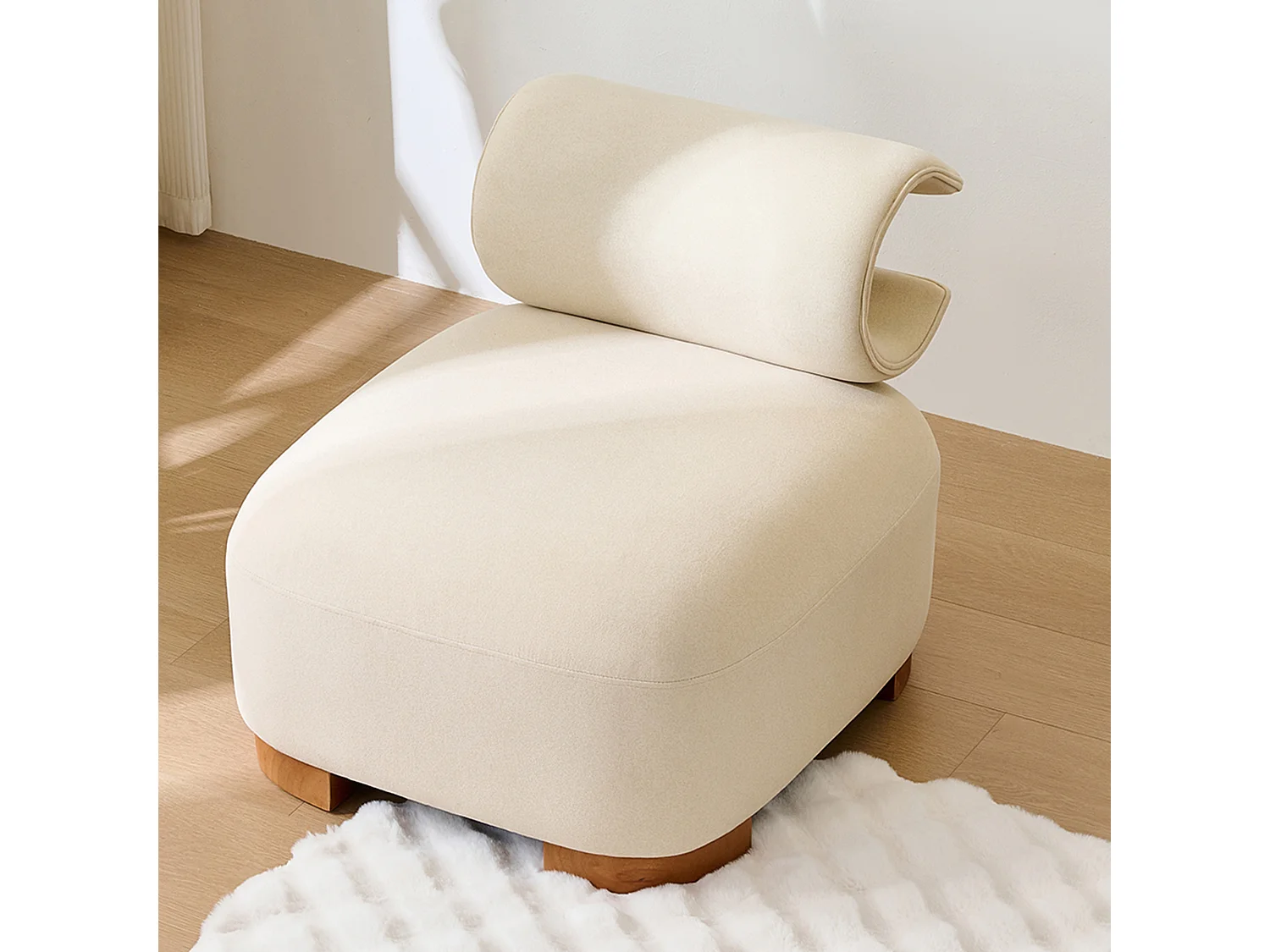 Canapé avec grotte pour chat - 79 x 69 x 64 cm - futon adapté aux animaux de compagnie - bois - beige