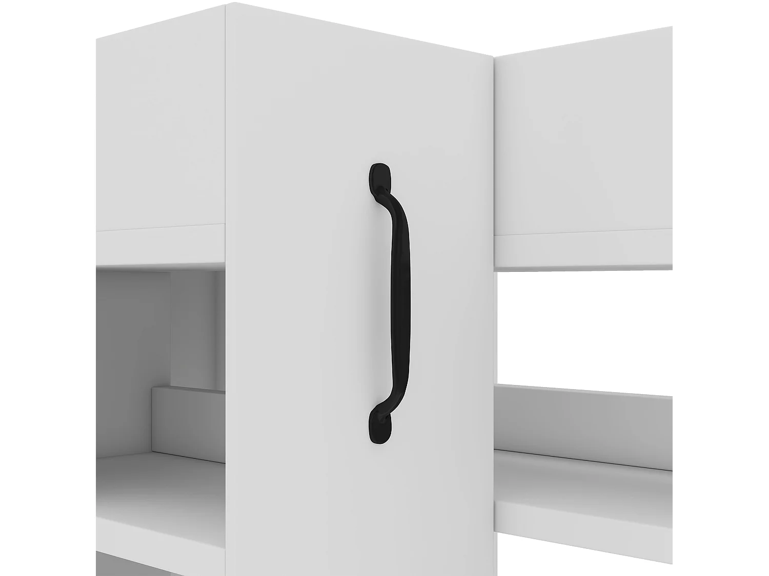 Caisson de bureau à roulettes - 52 x 50 x 75 cm - avec tiroirs - interchangeable gauche-droite - agglomméré - blanc