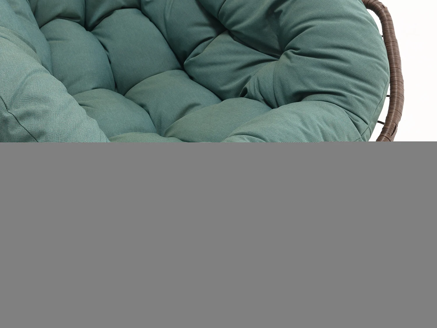 Rotan schommelstoel - stalen frame met zacht kussen - binnen- en buitengebruik