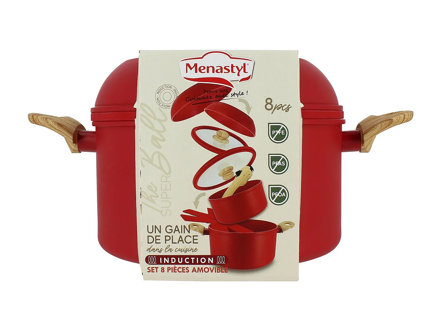 Menastyl - Set 8 Pieces Super Ball Colorama En Aluminium Recycle Magenta