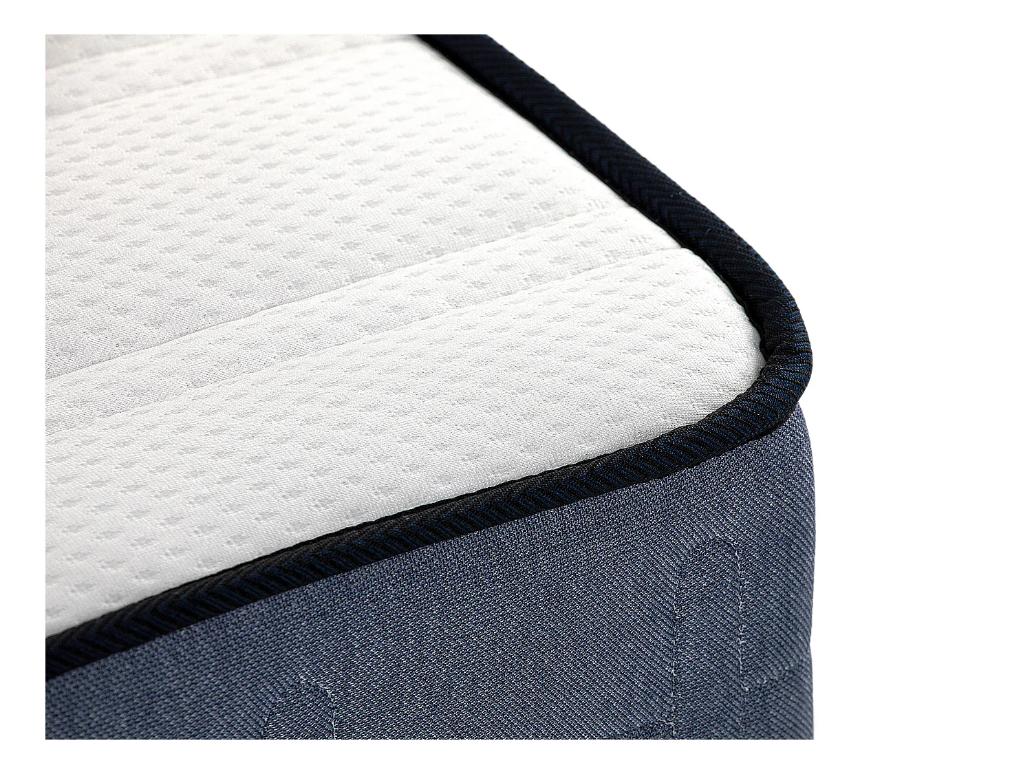 Ensemble 90 x 190 cm sommier coffre blanc + matelas ressorts ensachés ép.19cm - DAYNI de YSMÉE