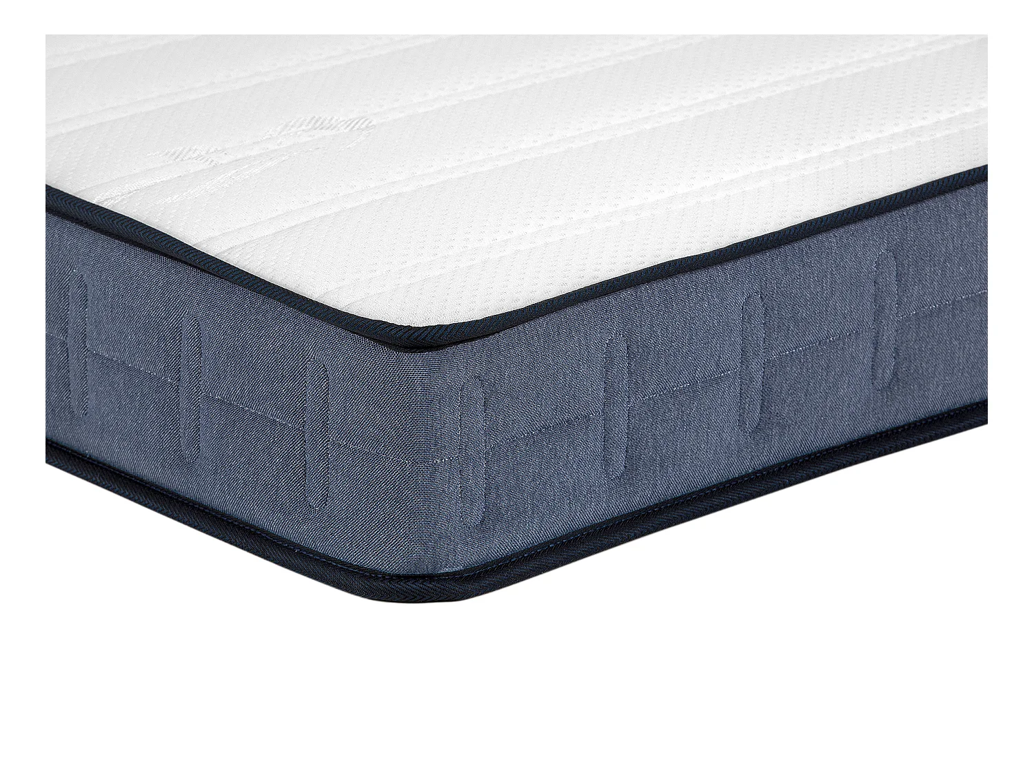 Ensemble 90 x 190 cm sommier coffre blanc + matelas ressorts ensachés ép.19cm - DAYNI de YSMÉE